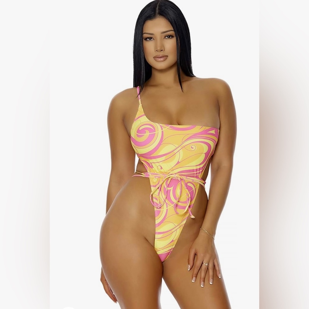 ForPlay Turks and Caicos Two Piece Swimsuit and Pant Set Nectarine size Small